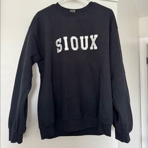 Fighting sioux sweatshirt. Black. White lettering. Size M women’s
